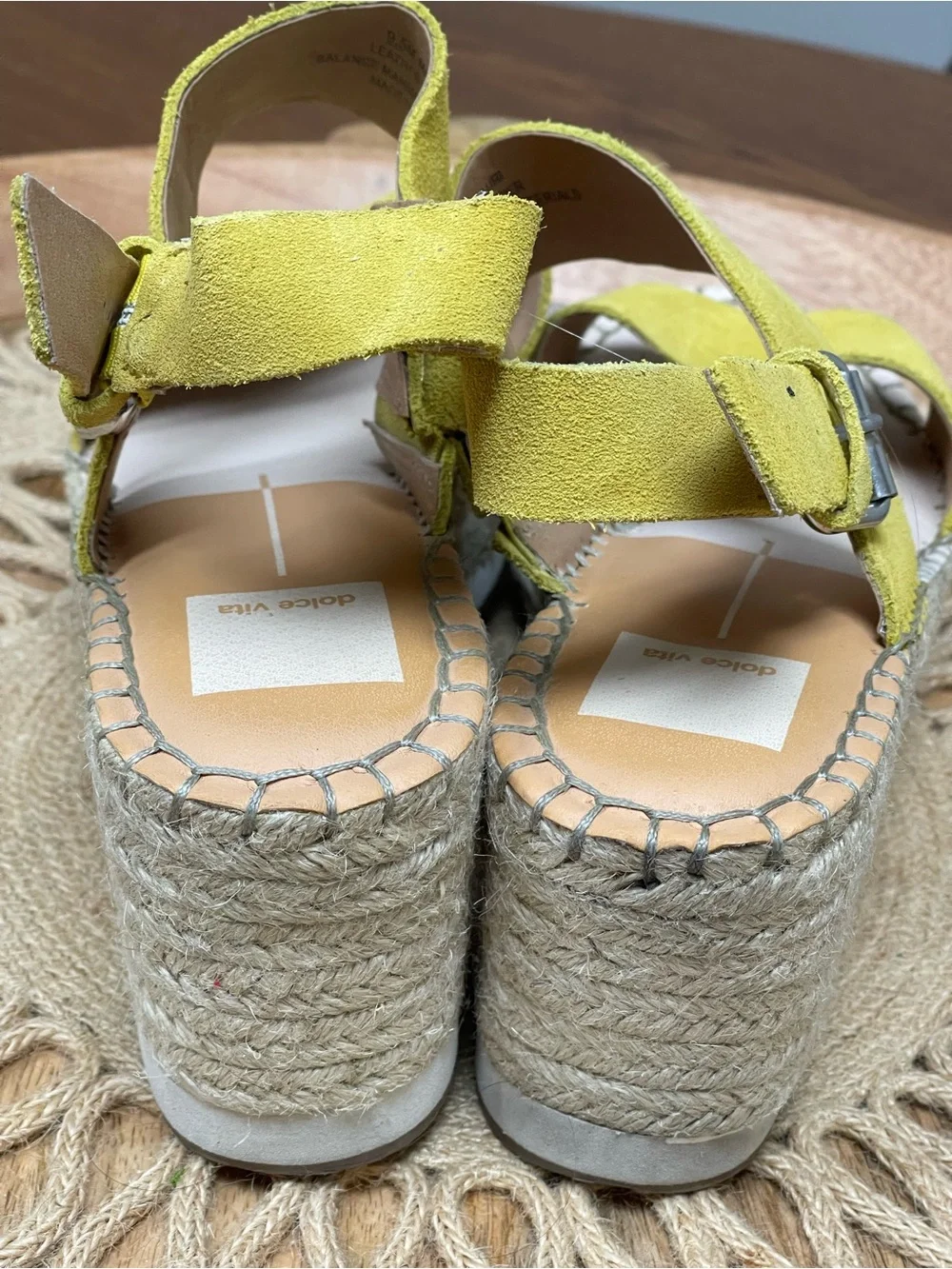 Mauri Yellow Suede Espadrille Platform Sandals